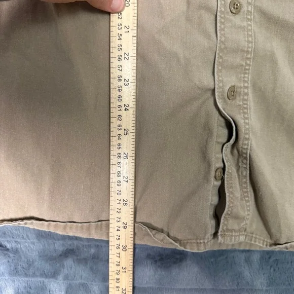 Lot of 2 LAPCO FR Mens Khaki Flame Resistant Work Shirts Boh Bros XXL IKH7 CAT2 - Picture 7 of 14